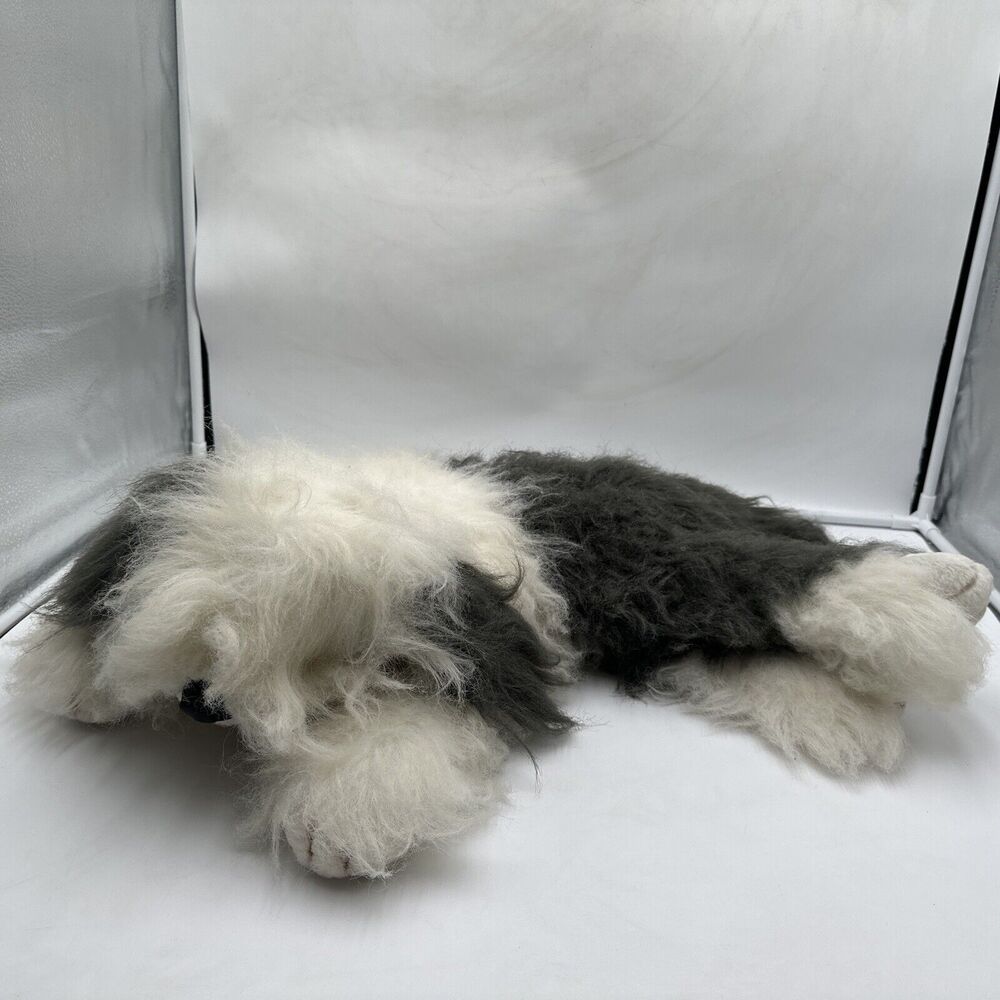 Vintage Animal Alley English Sheepdog Shaggy Plush Dog Toys R Us Realistic 26”